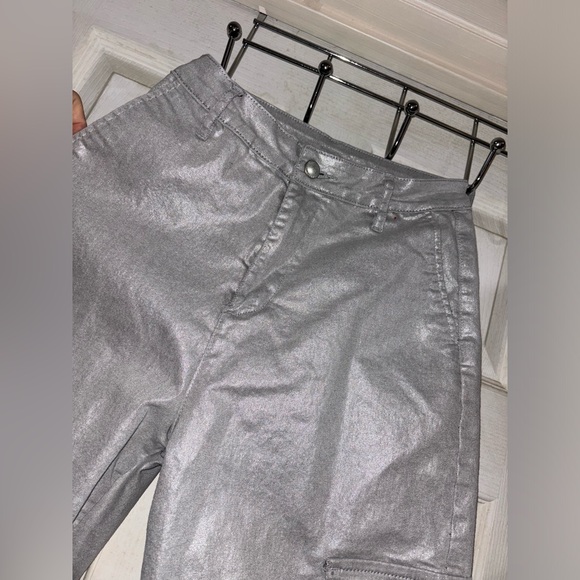 Shiny silver Cargo Pants - Picture 2 of 3